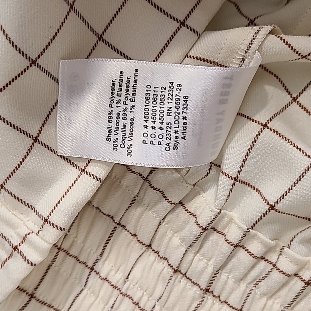 Aritzia Sunday Best Sullivan Checkered Wide Leg Pant in Amber Earth - Picture 10 of 11
